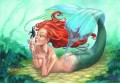 sirena y su océano de juguete
